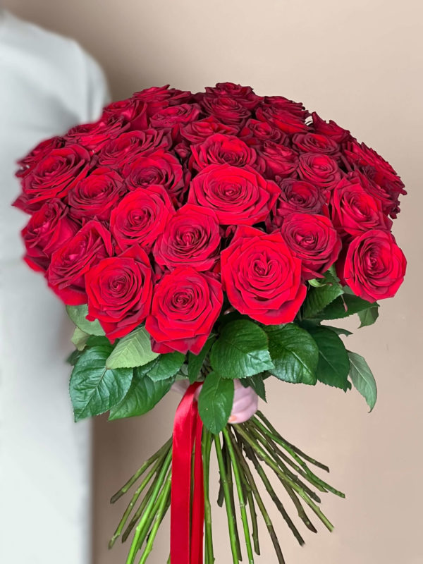 Букет из 35 сибирских красных роз